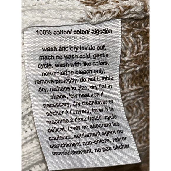 Tommy Hilfiger Cable Chain Sweater White / Tan XL New With Tags Preppy Casual - Picture 9 of 9